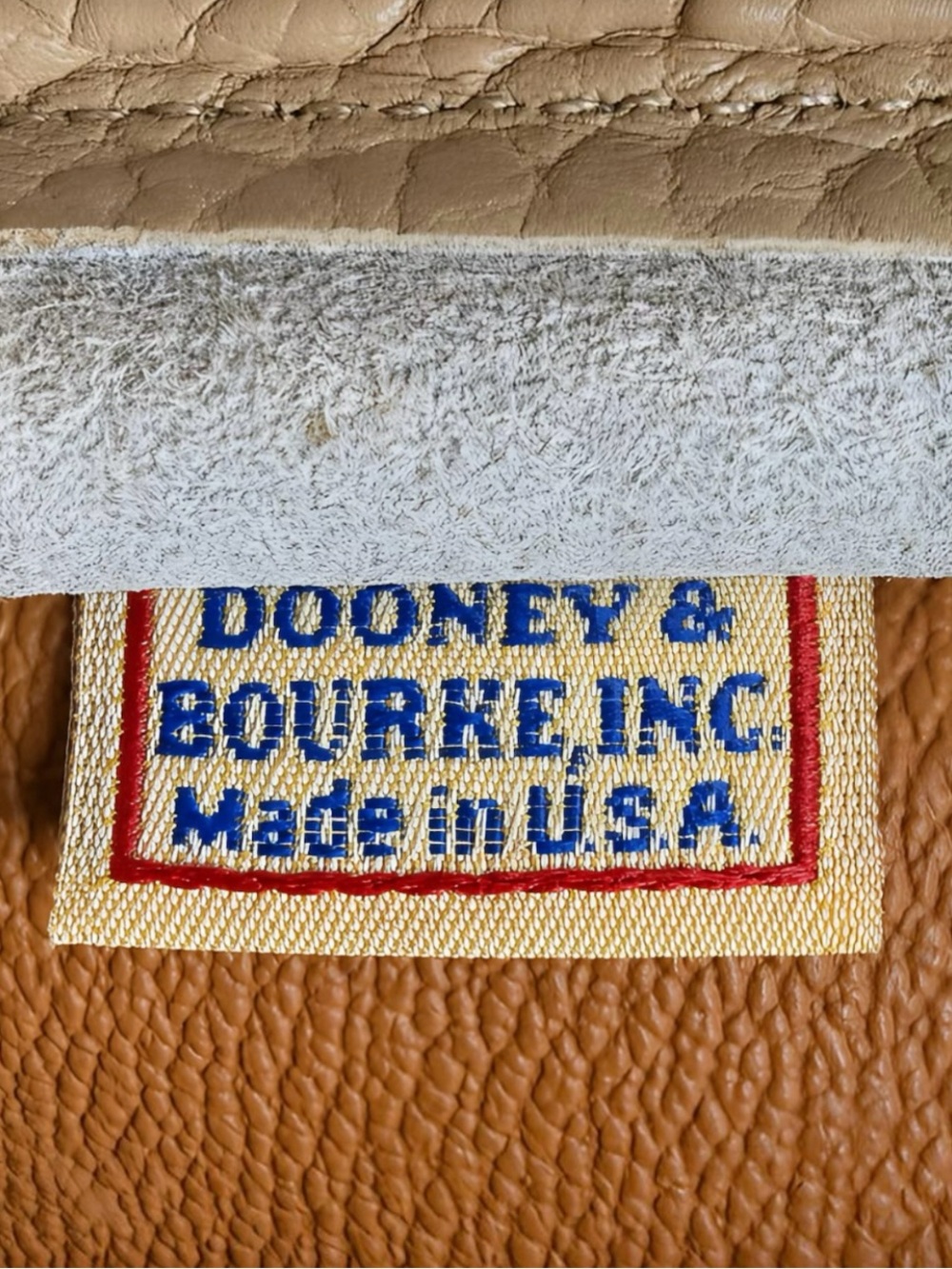 Dooney & Bourke Vintage AWL Small Stephanie Leather Shoulder Tote Taupe R138 - Picture 10 of 16